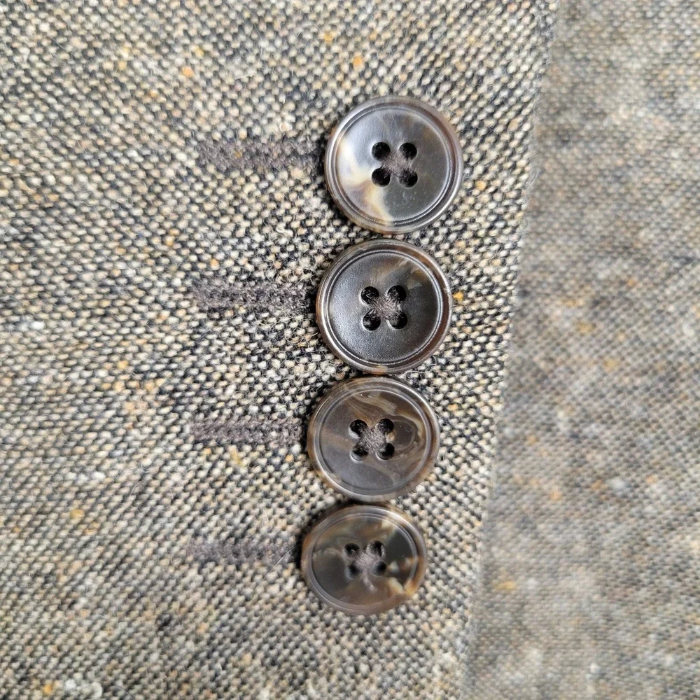 Paisley & Gray Blazer Brown Two Button Slim‎ Fit 42R Floral Bird Print Lining